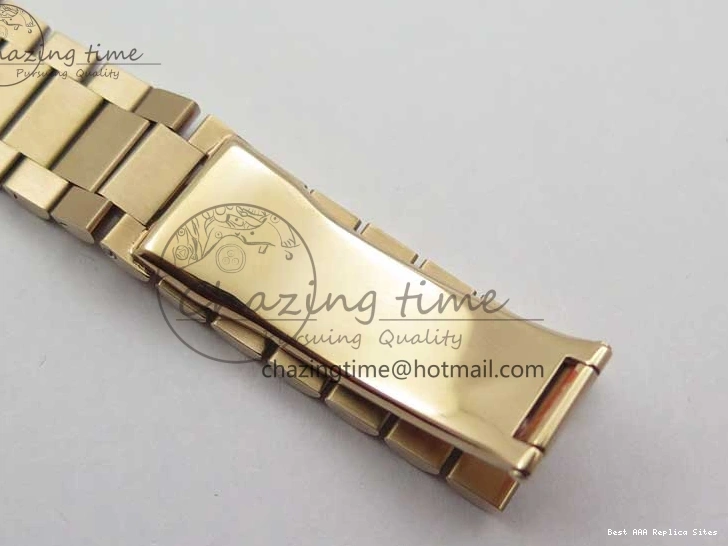 AAA Replica Watches on President A 2689 BP White ComfortFit Crystal Crystal Marker MOP RG Best Edition 128235 Dial Day-Date Bracelet RG 36mm 1218